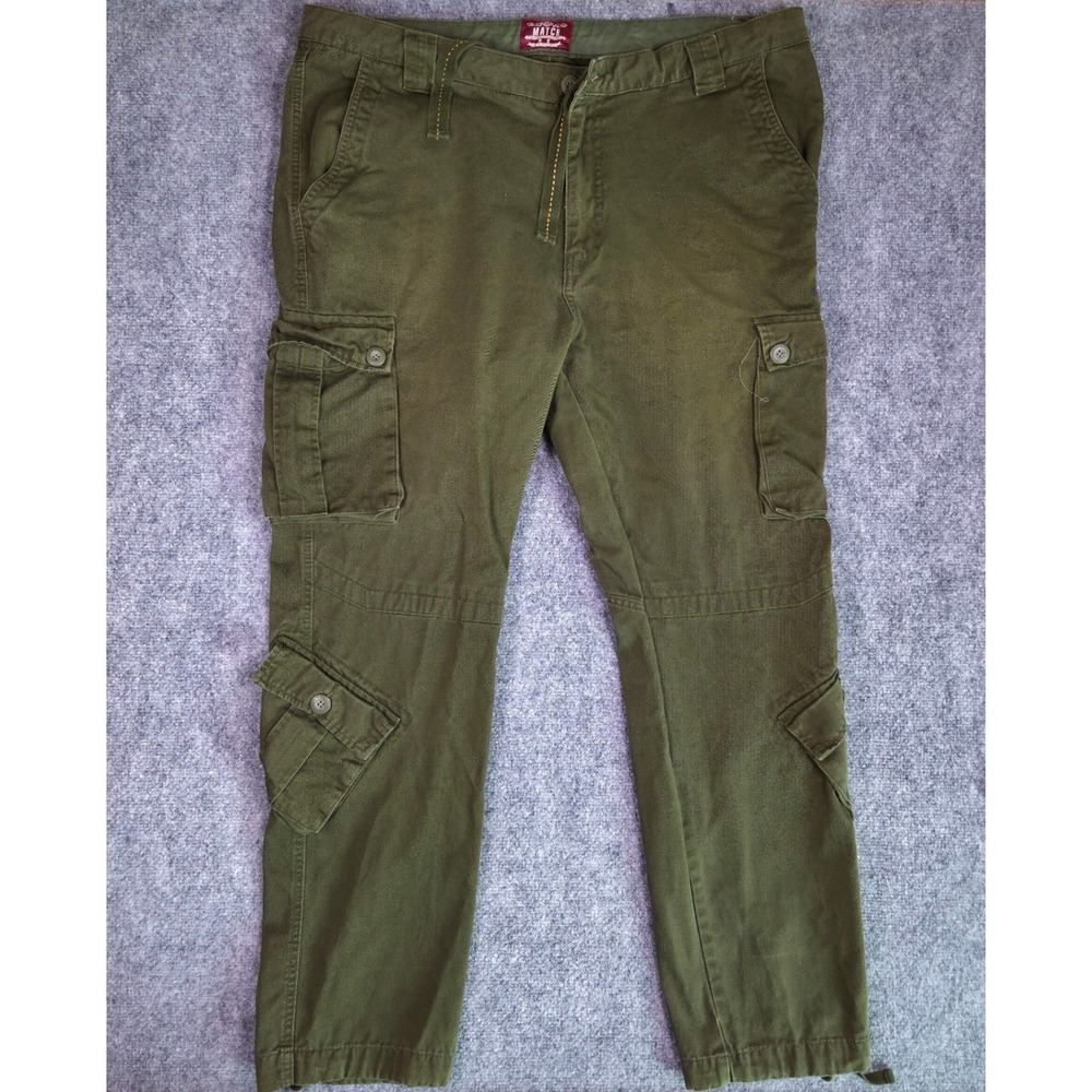 Matchstick Cargo Pants Mens 42 Olive Green Military Utility Y2K Style